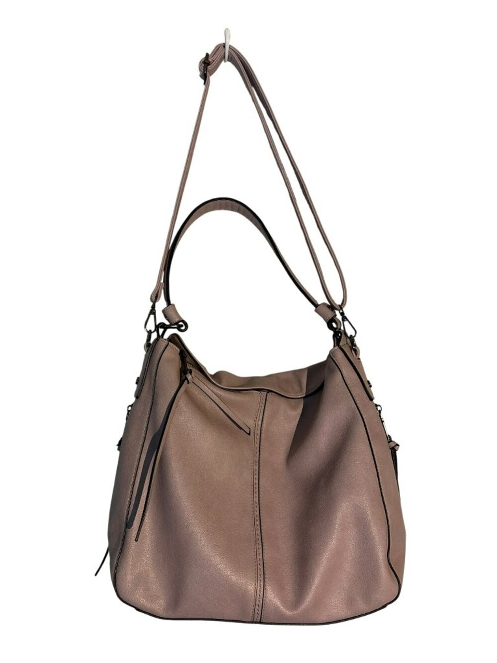 Realer Large Faux Leather Hobo Shoulder Bag Adjustable Strap